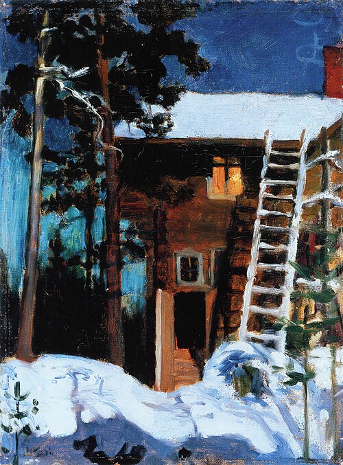 Kalela on a Winter Night, 1896, Akseli Gallen-Kallela