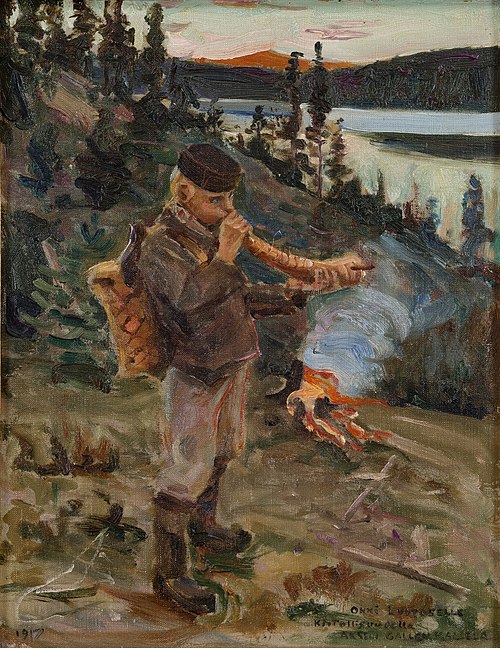 Shepherd Boy from Paanajärvi, 1917, Akseli Gallen-Kallela