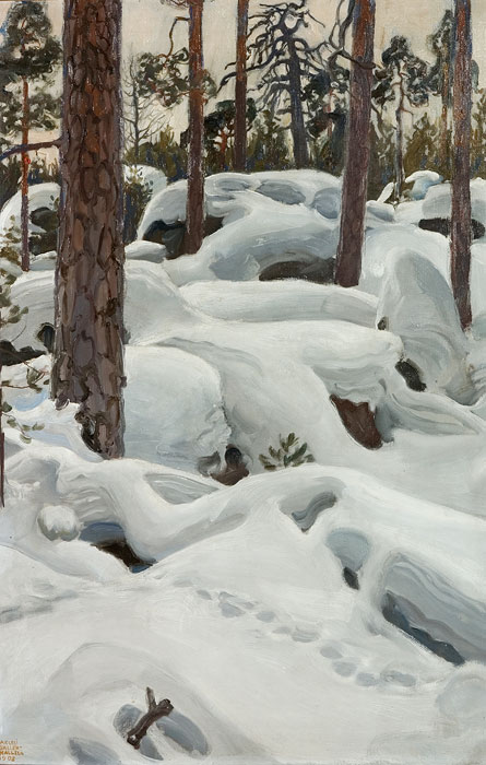 The Lair of the Lynx (diagonal footprints), 1906, Akseli Gallen-Kallela