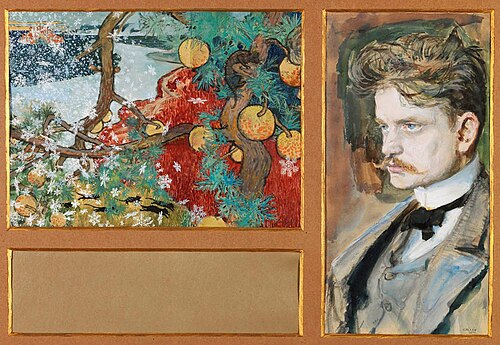 Jean Sibelius and Fantasy Landscape, 1894, Akseli Gallen-Kallela