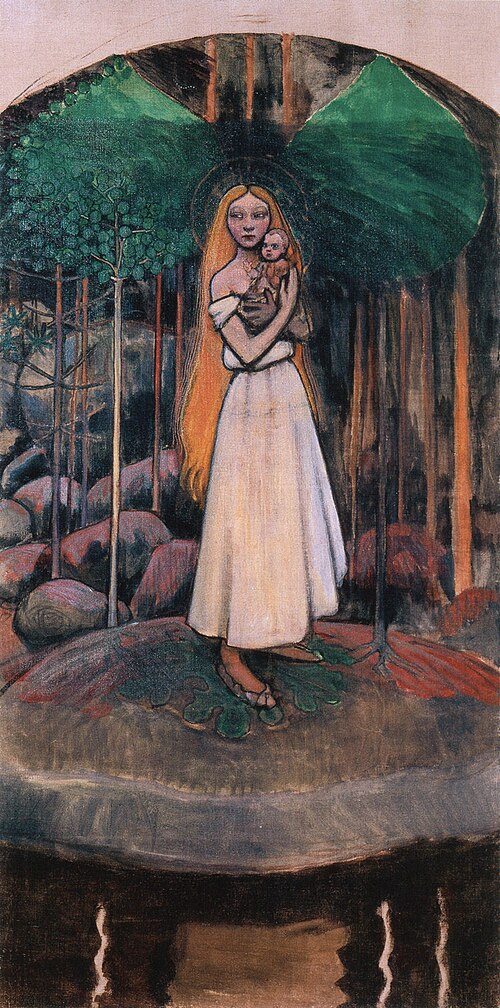Marjatta and the Christ Child, 1895, Akseli Gallen-Kallela