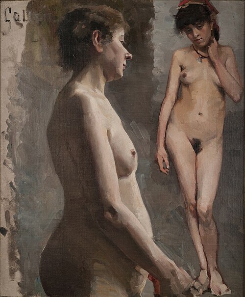 Nude Models, 1880, Akseli Gallen-Kallela