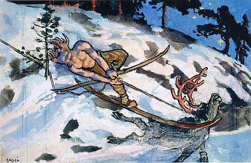 Hiiden hirven hiihto, 1894, Akseli Gallen-Kallela