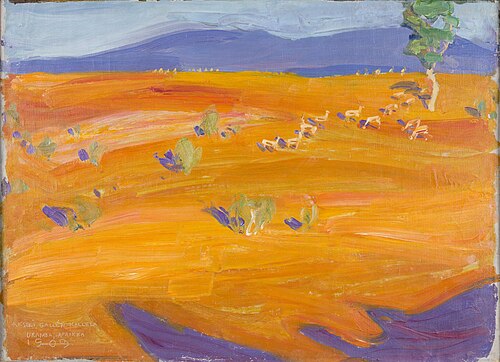 The Evening Sun on the Ukamba Savanna, 1909, Akseli Gallen-Kallela