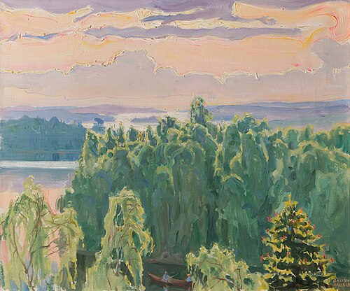 View from the tower of Tarvaspää, 1911, Akseli Gallen-Kallela
