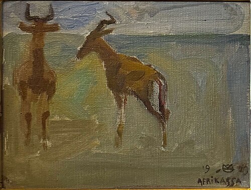 Two Hartebeest, 1909, Akseli Gallen-Kallela