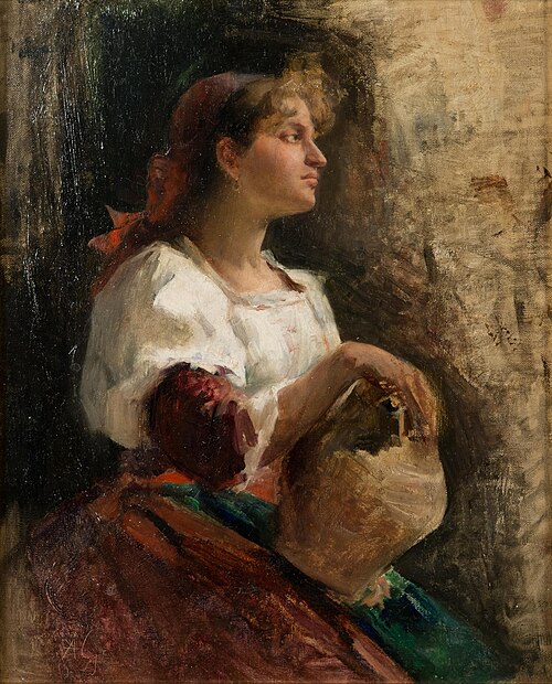 Italian girl, 1884, Akseli Gallen-Kallela