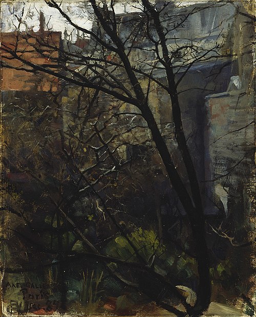 Parisian backyard, 1884, Akseli Gallen-Kallela