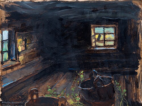 Intérieur de Sauna, 1928, Akseli Gallen-Kallela