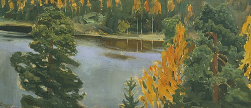 Vue sur le lac en automne, 1905, Akseli Gallen-Kallela