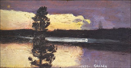 Coucher de soleil, 1899, Akseli Gallen-Kallela