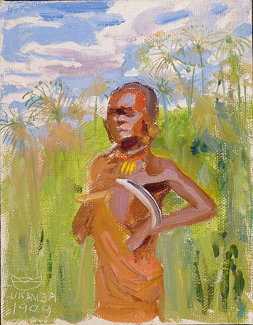 Kikuyu in Papyrus Reeds, 1909, Akseli Gallen-Kallela