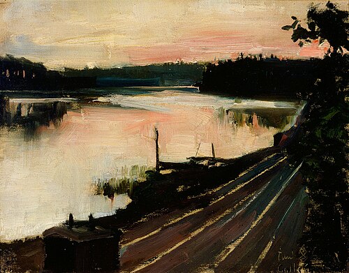 View from Eläintarha at Sunset, 1886, Akseli Gallen-Kallela