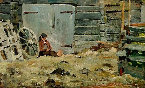 In the Sunshine, 1884, Akseli Gallen-Kallela