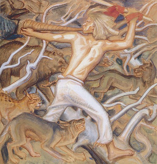 Kullervo herding his wild Flocks, 1917, Akseli Gallen-Kallela