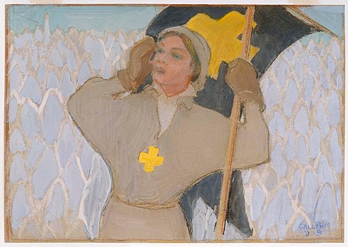 Flag-Bearer, 1915, Akseli Gallen-Kallela
