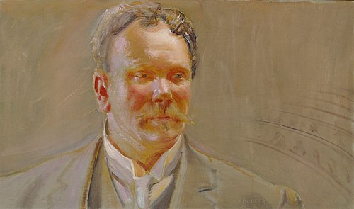 Portrait of Professor E.N.Setälä, 1911, Akseli Gallen-Kallela