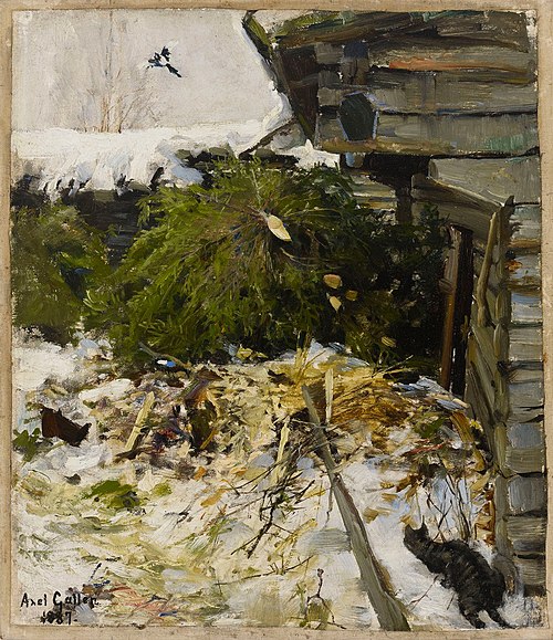 Spruces in a Farmyard, 1887, Akseli Gallen-Kallela