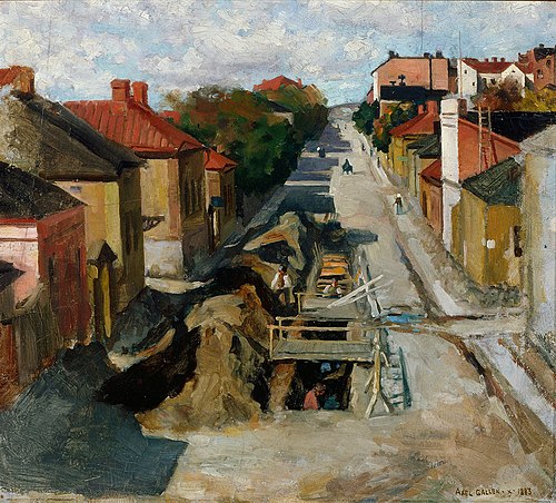 View from Fredrikinkatu, 1883, Akseli Gallen-Kallela
