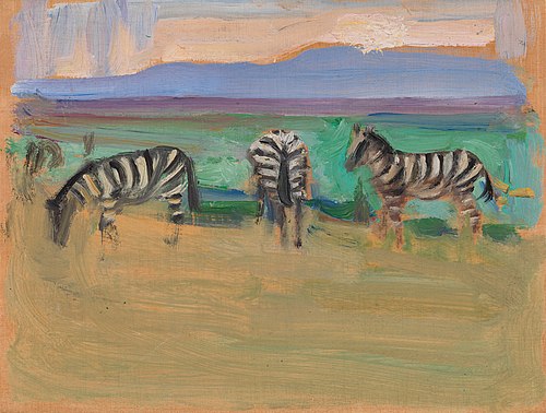 Zebras, 1909, Akseli Gallen-Kallela