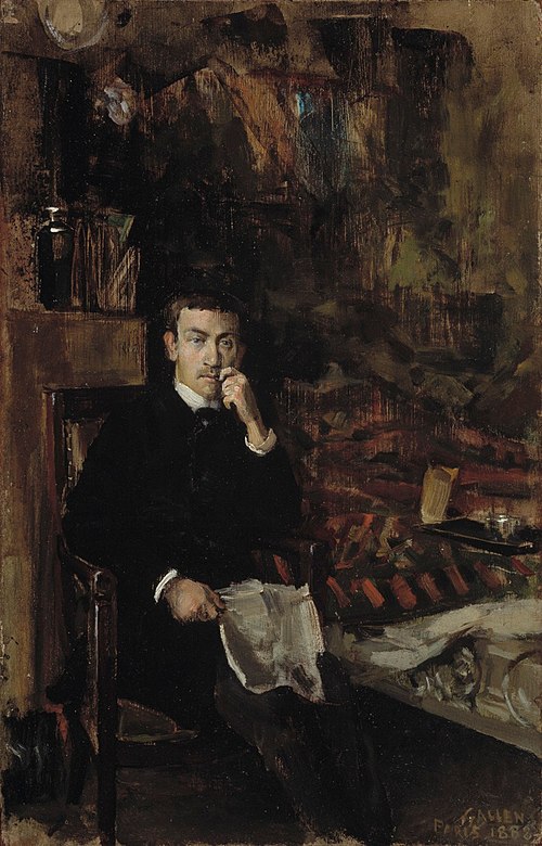 Bohême, Portrait of the Norwegian Artist C. A. Dørnberger, 1888, Akseli Gallen-Kallela