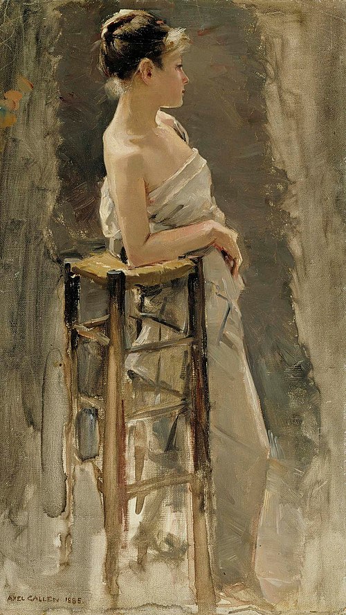 Model Study, 1885, Akseli Gallen-Kallela