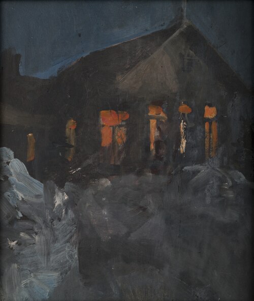 Night scene from Malmi, 1891, Akseli Gallen-Kallela
