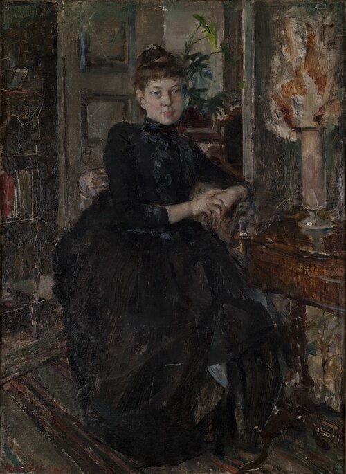 Portrait of Mary Slöör, the artist's fiancée, 1887, Akseli Gallen-Kallela