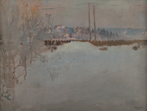 A foggy morning at Malmi, 1891, Akseli Gallen-Kallela