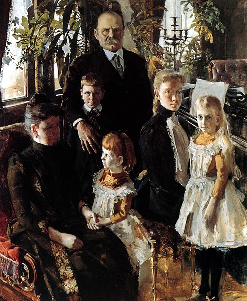 Family Portrait of the Ahlströms, 1890, Akseli Gallen-Kallela