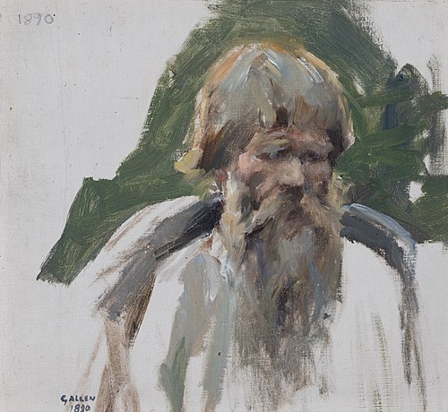 Uljaska as a Model for Väinämöinen, 1890, Akseli Gallen-Kallela