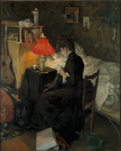 Mother with sick child, 1888, Akseli Gallen-Kallela