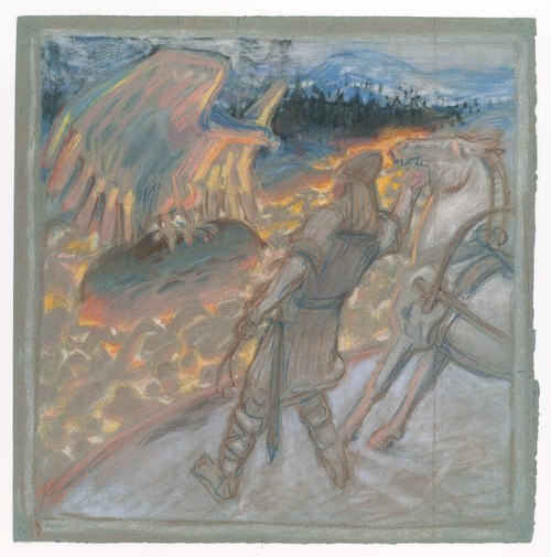 Lemminkäinen Tulijoella, 1920, Akseli Gallen-Kallela