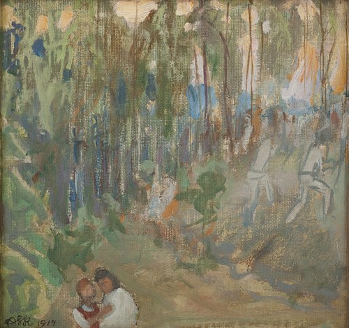 Signal fires, 1914, Akseli Gallen-Kallela