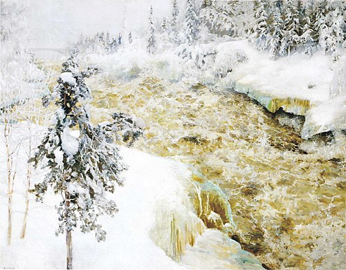 Imatra Falls in Snow, 1893, Akseli Gallen-Kallela
