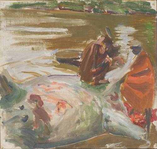 Skinning A Hippopotamus, 1909, Akseli Gallen-Kallela