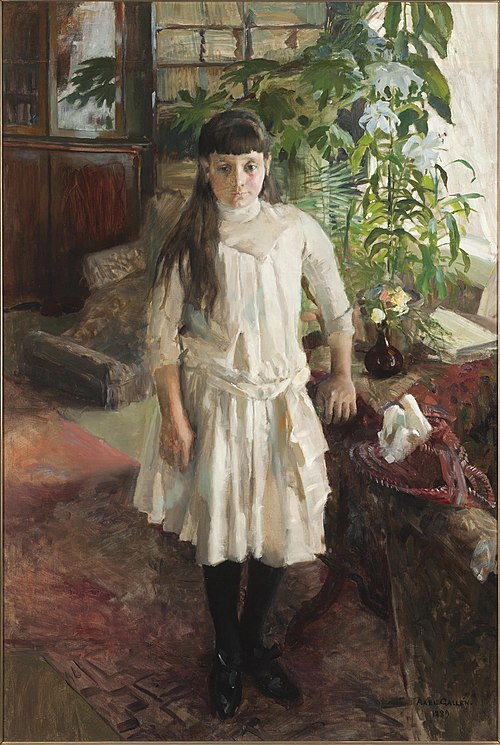 Portrait of Sissi Serlachius, 1889, Akseli Gallen-Kallela