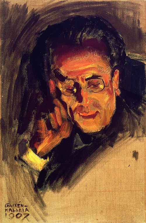 Portrait of Gustav Mahler, 1907, Akseli Gallen-Kallela