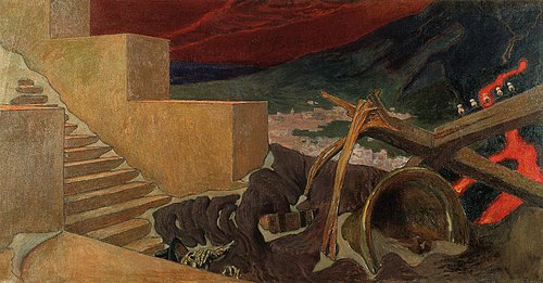 Destruction, sketch, 1902, Akseli Gallen-Kallela