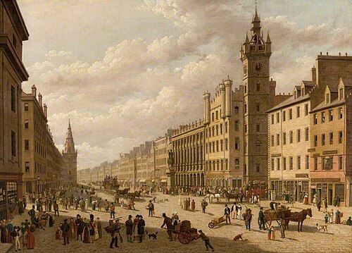 Old Glasgow Cross or the Trongate, 1826, John Knox
