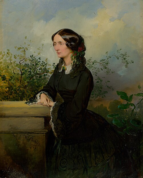 Podobizeň barónky Hedvigy Ledererovej, rod.Medňanskej, 1850, Wilhelm Richter