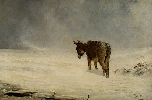 A Donkey in Snow, , John MacWhirter