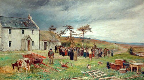 A Highland Auction, , John MacWhirter
