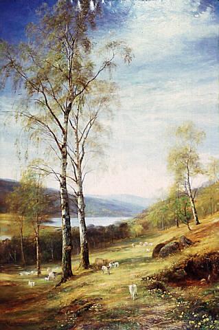Silver birches, , John MacWhirter