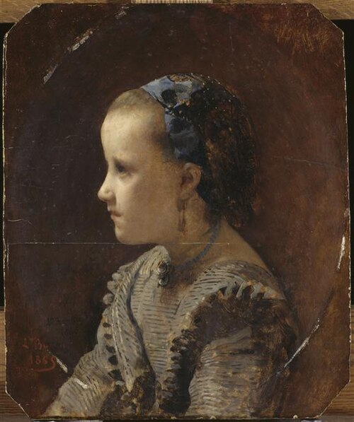Portrait de fillette, 1865, Léon Bonnat