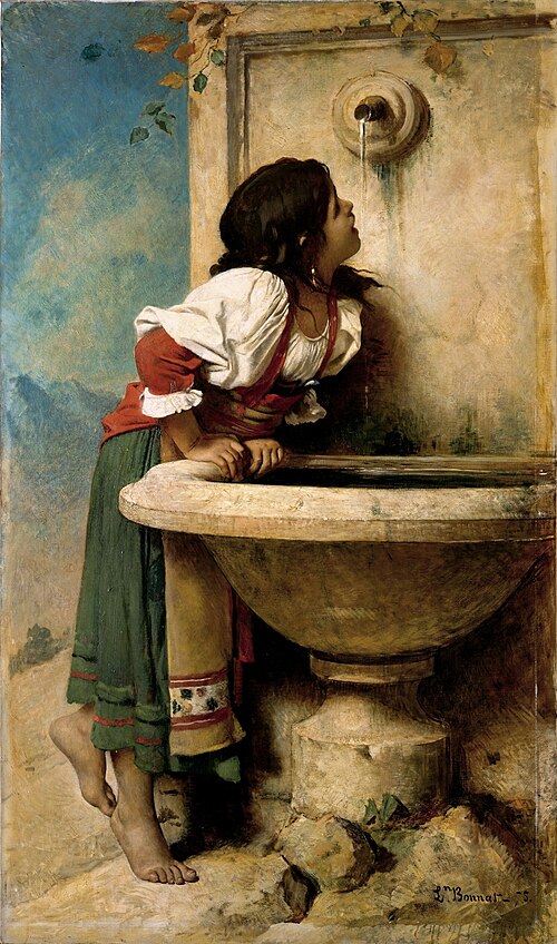 Fille romaine à la fontaine, 1875, Léon Bonnat
