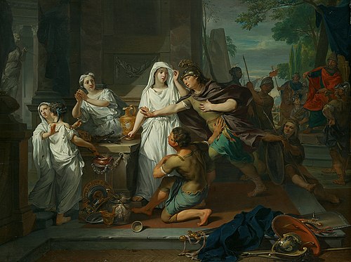 Orestes en Pylades in Tauris, 1732, Nikolaas Verkolje