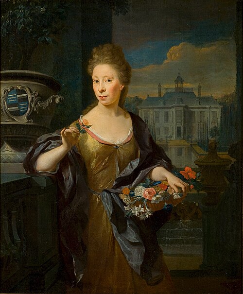 Portrait of an unknown woman, 1717, Nicolaas Verkolje