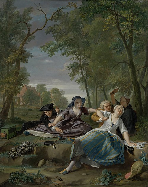 De vogelaars, 1738, Nikolaas Verkolje