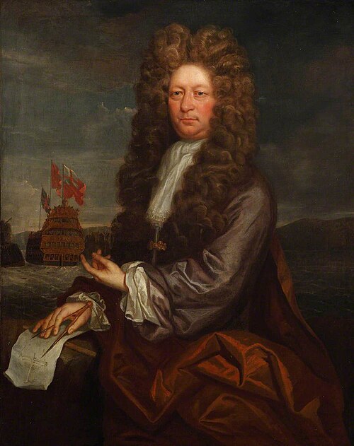 Fisher Harding, Master Shipwright, active 1664-1706, with the Launch of the 'Royal Sovereign', 1701, 1701, Jonathan Richardson